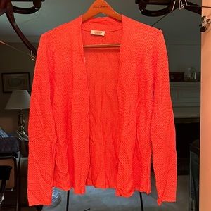 Talbots dark coral pink light weight cardigan